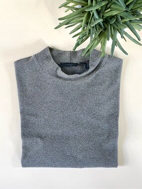 DONNA KARAN NEW YORK - Gray Long Sleeve Sweater Shirt